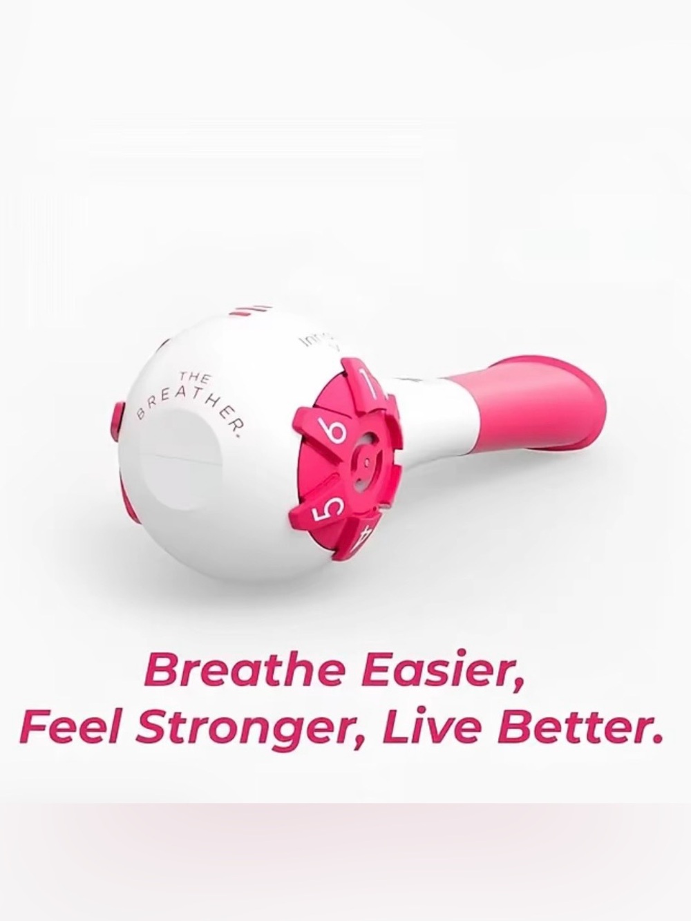 ™ Pink Respiratory Trainer - Adjustable Resistance